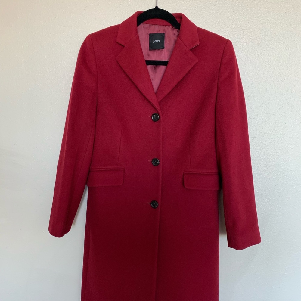 ⛔️⛔️⛔️ SOLD  J.  Crew Red Wool Coat ⛔️⛔️